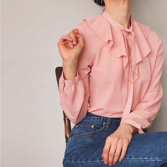 Vintage Tie Blouse - Picture 1 of 6